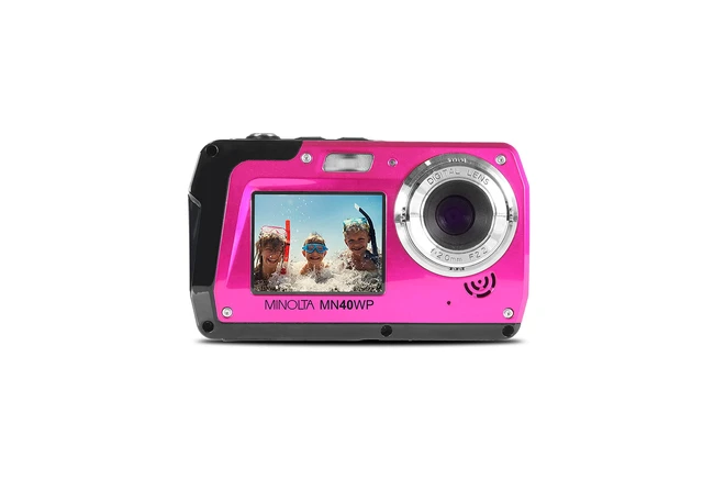 Alt view image 7 of 7 - MN40WP 48MP QHD Dual LCD Screen Waterproof Camera, Pink Capture sharp photos and video with intuitive controls for travel, family and everyday moments