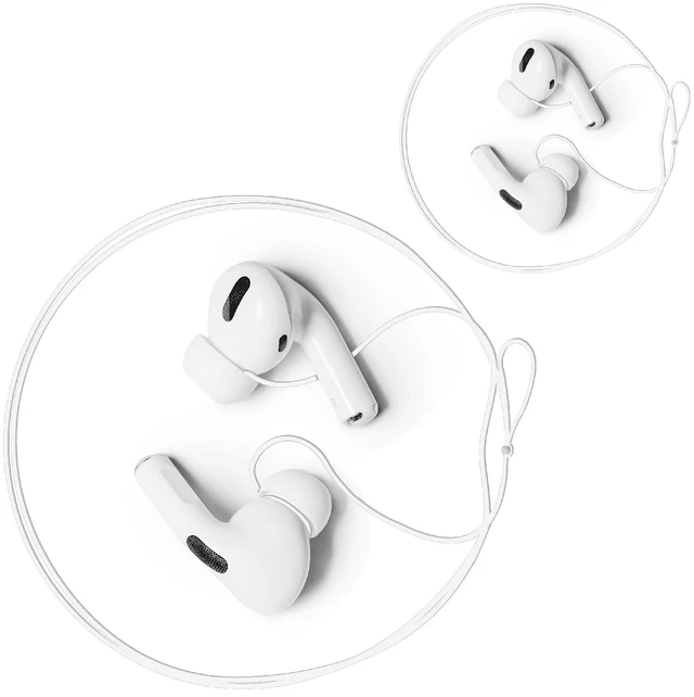 Main image of Anti-Lost Strap for Airpod Pro, New Version Strap for Wireless in-Ear Earbuds with Ear Tips, Airpod Pro Lanyard - White 2pack(Compatible with Airpods Pro 1 2 3, Sony, Beats, Samsung, Bose)