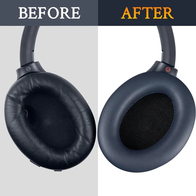 Alt view image 5 of 7 - Ear Pads Cushions + Headband, Replacement Kit for Sony WH-1000XM4 (WH1000XM4) Over-Ear Headphones, Replacement Headstrap Pad & Earpads Repair Part - Navy Blue