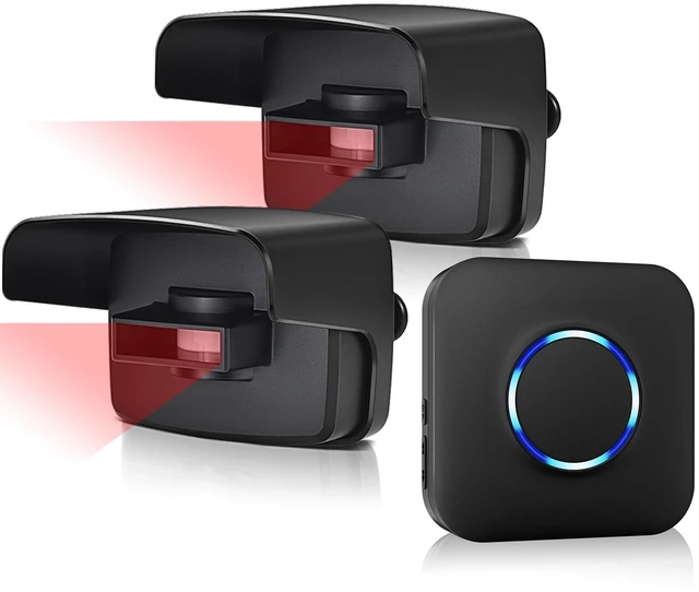 Main image of Wireless Driveway Alarms with 58 Chimes,Drive Way Alarm Motion Sensor 5 VolumeEasy Install, 600FT RangeWeatherproof Security for Driveways, Indoor/Outside Property(1 Receiver+2 Sensors)