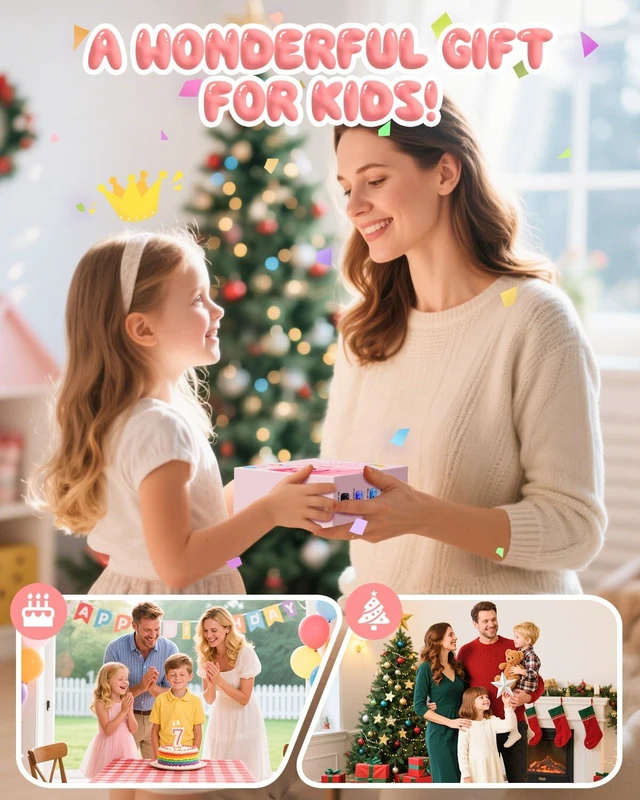 Alt view image 7 of 7 - Kids Camera Instant Print, 1080P Camera with 32GB Card, Blue Includes 3 Print Paper, 2.0" Screen Digital Camera, 10X Zoom, Birthday for Boys & Girls Ages 3-12