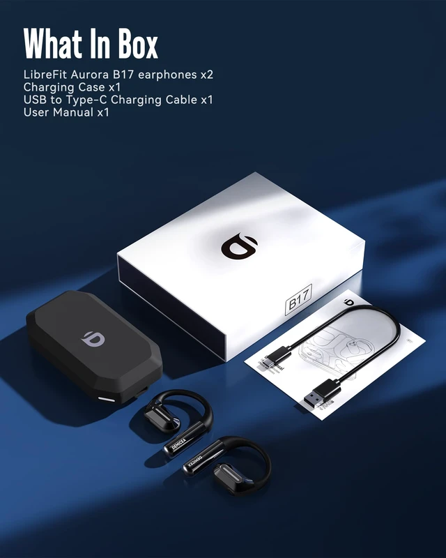 Alt view image 7 of 7 - 30H IP68 RGB Bone Conduction Headphones with Charging Case Open Ear Headphones, Ideal for Night Running/Cycling, Earhooks Design, Fit for All-Day Comfort, Premium Sound, Bluetooth 5.3