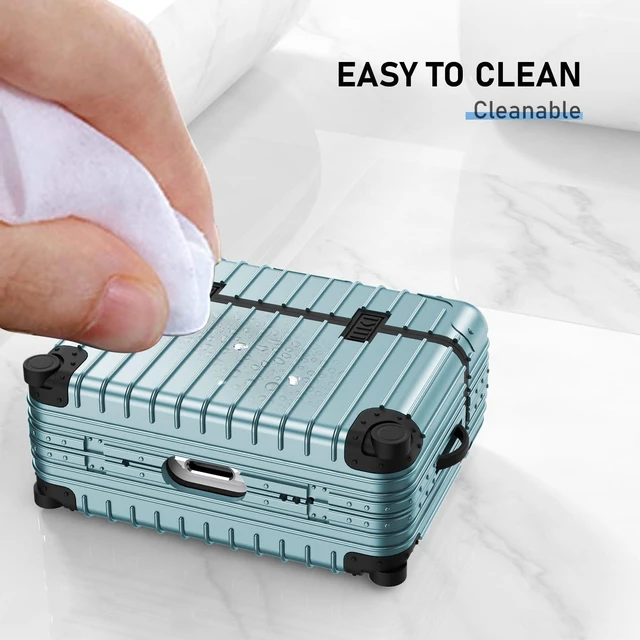 Alt view image 6 of 7 - AirPods Pro 2 Case Cover, Funny Suitcase Design Case for Airpods Pro 2nd Generation/1st Generation (2023/2022/2019), Cute Fashion Protective Hard Case for Women Men with Keychain, Mint Green