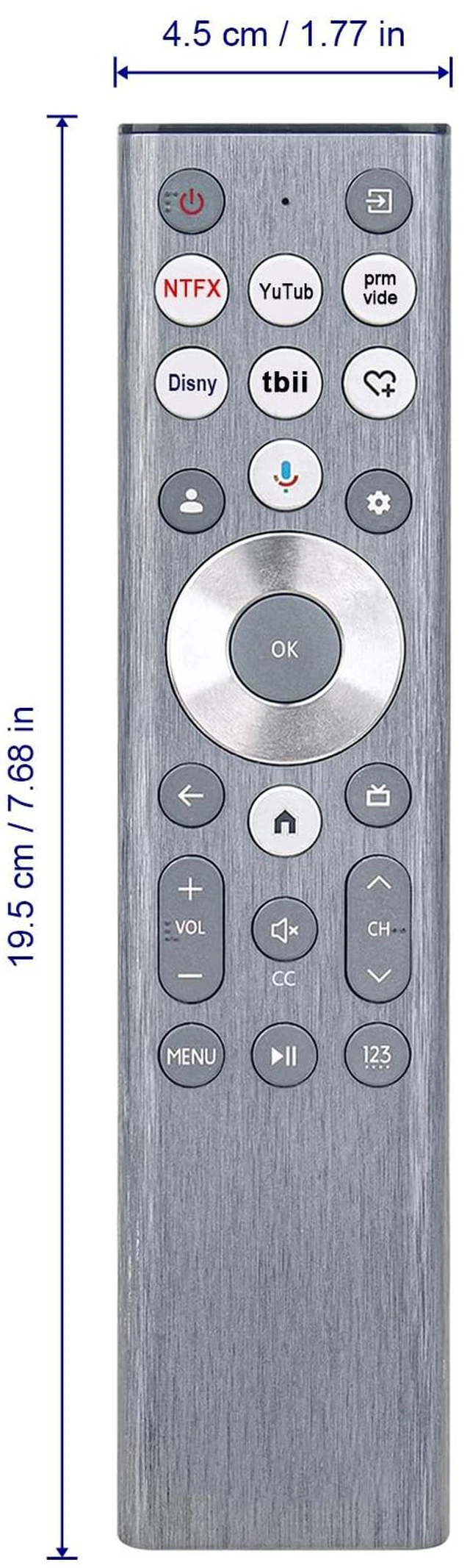 Alt view image 4 of 7 - ERF6A80 Replace Voice Remote Control with Backlit fit for Hisense U6 U7 U8 Series Mini-LED ULED 4K UHD Google Smart TV 55U8N 65U8N 75U8N 85U8N 100U8N 55U7N 65U7N 75U7N 55U6N 65U6N 75U6N 85U6N