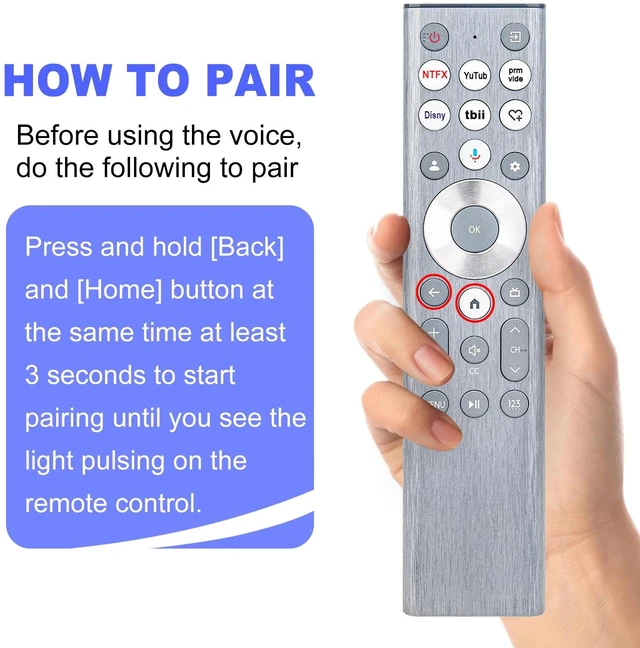 Alt view image 6 of 7 - ERF6A80 Replace Voice Remote Control with Backlit fit for Hisense U6 U7 U8 Series Mini-LED ULED 4K UHD Google Smart TV 55U8N 65U8N 75U8N 85U8N 100U8N 55U7N 65U7N 75U7N 55U6N 65U6N 75U6N 85U6N