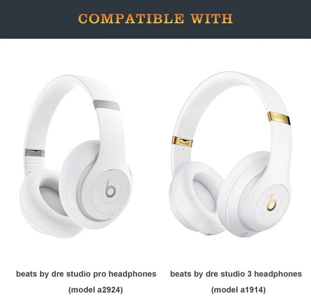 Alt view image 2 of 6 - Beat Studio Pro Headband Replacement Parts as Same as Stock Arch Band Repair Kit Compatible with Beats by Dre Studio Pro/A2924 and Studio 3/A1914 Over-Ear Headphones (Matte White)