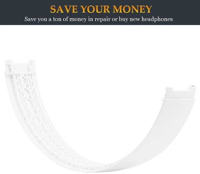 Alt view image 5 of 6 - Beat Studio Pro Headband Replacement Parts as Same as Stock Arch Band Repair Kit Compatible with Beats by Dre Studio Pro/A2924 and Studio 3/A1914 Over-Ear Headphones (Matte White)