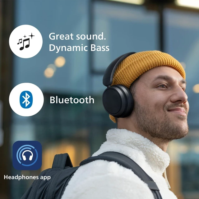 Alt view image 4 of 7 - H5209 Wireless Headphones,Over-Ear Bluetooth Headphones with Dynamic Bass,Clear Call, 65 H Battery Life,Fast Charging,Soft Ear Cups, Bluetooth 5.3, App Control, Lightweight,Black