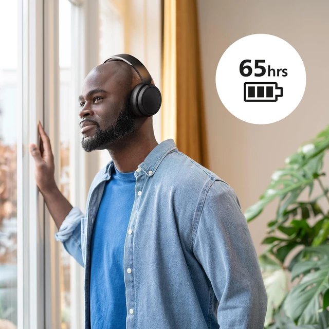 Alt view image 5 of 7 - H5209 Wireless Headphones,Over-Ear Bluetooth Headphones with Dynamic Bass,Clear Call, 65 H Battery Life,Fast Charging,Soft Ear Cups, Bluetooth 5.3, App Control, Lightweight,Black