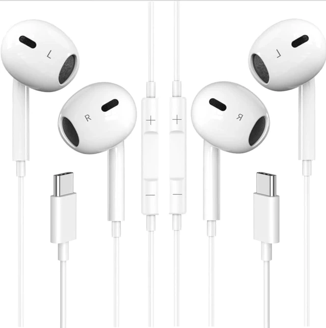 Main image of USB C Wired Earbuds for iPhone 17 16 15 2 Pack in-Ear Earphones with Clear Mic & Noise Reduction Volume Control Deep Bass Compatible with Galaxy S25/S24/S23/S22,Note 20