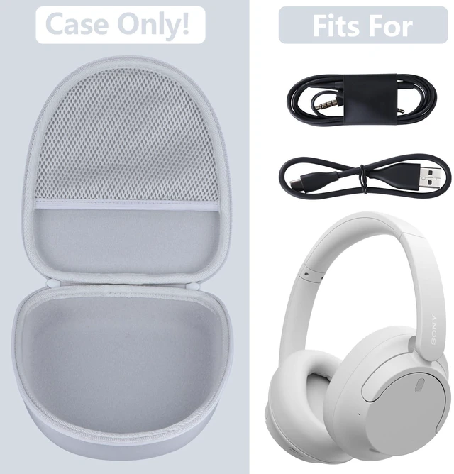 Alt view image 3 of 7 - Case for Sony WH-CH720N WH-CH520 WH-CH510 WH-CH710N Headphones Hard Shell Shockproof, Mesh Bag Organizer, Lightweight Travel, fit for WH-1000XM3 Noise Canceling Headphones