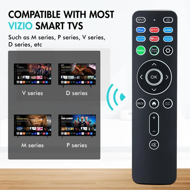 Alt view image 3 of 7 - Universal Backlit Remote XRT260 Replacement for All Vizio Smart TVs with Shortcut Buttons Disney, Netflix, Video, Hulu, XUMO, VEDU, iHeart Radio and More