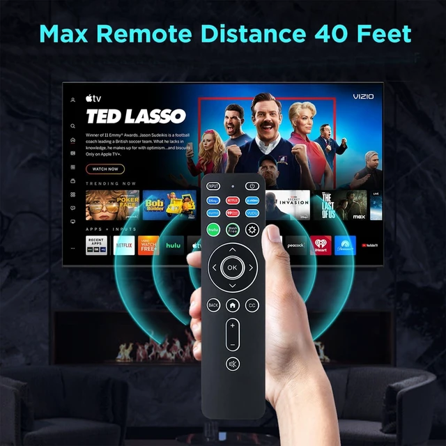 Alt view image 6 of 7 - Universal Backlit Remote XRT260 Replacement for All Vizio Smart TVs with Shortcut Buttons Disney, Netflix, Video, Hulu, XUMO, VEDU, iHeart Radio and More