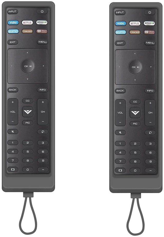 Main image of 2 Pack Remote for Vizio Smart TV Remote with Protective Cover (Deep Black) Universal Replacement Remote Control for Vizio TV Remote Compatible for VIZIO All LED LCD HD 4K UHD HDR Smart TV