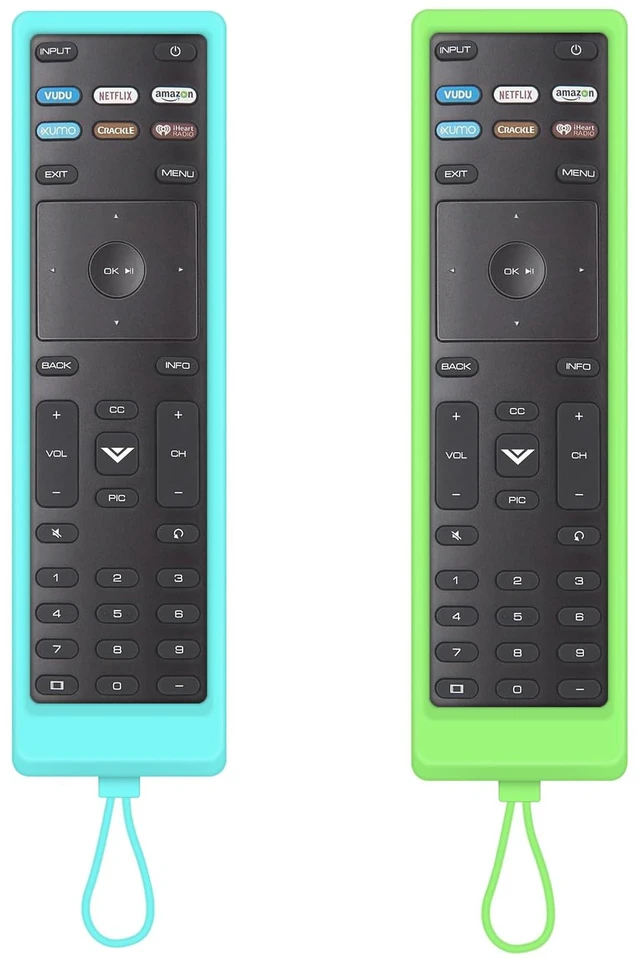 Main image of 2 Pack Remote for Vizio Smart TV Remote with Protective Cover (Green, Blue) Universal Replacement Control for Vizio TV Remote Compatible for VIZIO All LED LCD HD 4K UHD HDR Smart TV