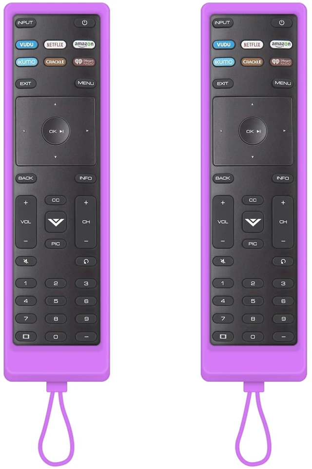Main image of 2 Pack Replacement for Vizio Smart TV Remote with Protective Cover (Purple) Universal Remote Control for Vizio TV Remote Compatible for VIZIO All LED LCD HD 4K UHD HDR Smart TV