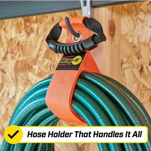 Alt view image 4 of 7 - Easy-Carry Straps - 22 (2-Pack) Blaze Orange with Grommet Extension Cord Storage Holders and Carrying Straps for Garden Hose Storage