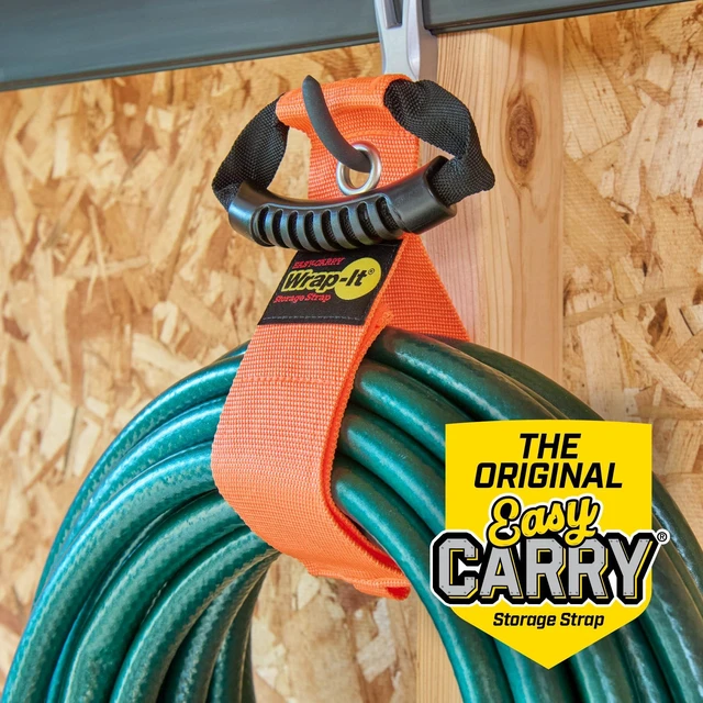 Alt view image 7 of 7 - Easy-Carry Straps - 22 (2-Pack) Blaze Orange with Grommet Extension Cord Storage Holders and Carrying Straps for Garden Hose Storage