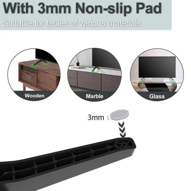 Alt view image 6 of 7 - Stand for LG TV Legs Replacement, TV Stand Legs for 49 50 55 Inch LG TV Stand - 49UJ6350 49UK6200 50UK6090 50UK6500 55UK6300 55UK6200 55UK6500 55UK6090 55UJ6300 MAM643660 MEZ64114730 with Screws