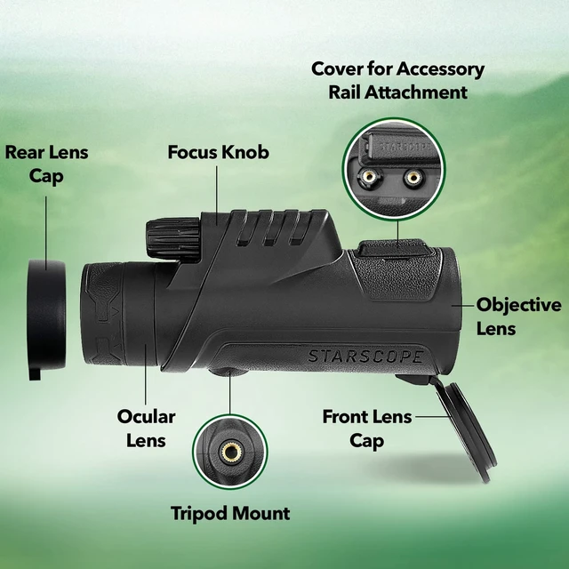Alt view image 3 of 7 - Monocular G3 - Long-Range 10x42 High Powered Monocular Small Monoculars for Bird Watching, Hunting, Sports, and More Monoculars for Adults with BAK4 Prism