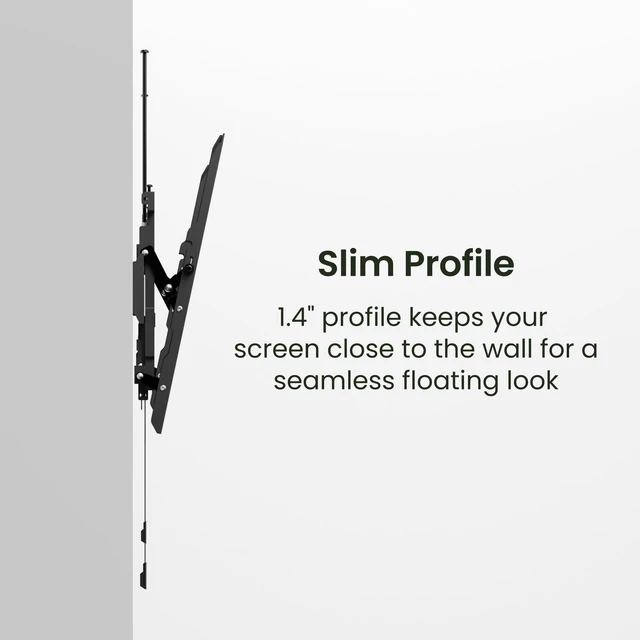 Alt view image 5 of 7 - PT500 Low Profile TV Wall Mount for 65" - 120" TVs - Tilt - Black