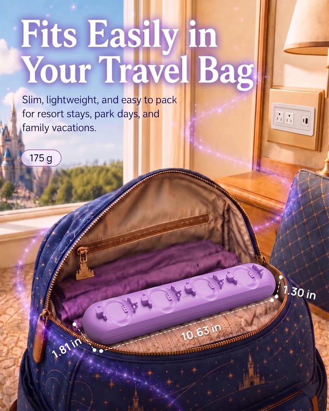 Alt view image 4 of 7 - Magic Band+Charging Station for Disney Magic Band Plus, Charges 4 Bands 90-Min Full Charge, No More Taking Turns To Charge, Portable USB-C Magic Band+ Charging Dock, for Disneyland Trip Essentials