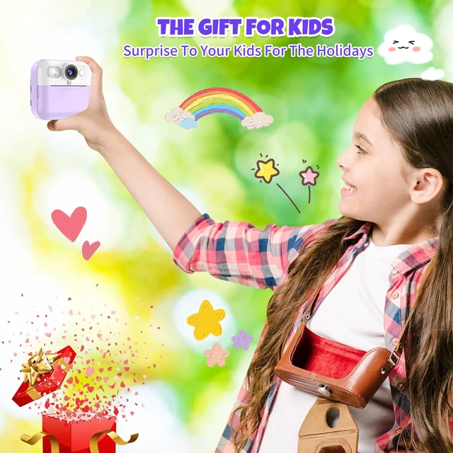 Alt view image 7 of 7 - Instant Print Camera for Kids, Children Digital Video Camera Toddler Toys Portable Toddler Print Camera Toy for Kids, Christmas Birthday Gifts for Girls Age 3 4 5 6 7 8 9 10 Year Old