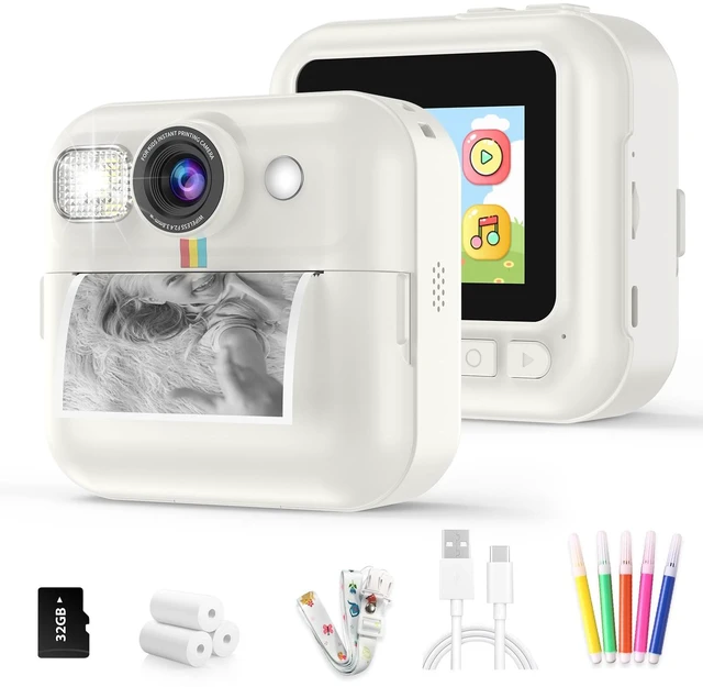 Main image of Kids Camera Instant Print, Toddler Travel Selfie Video Camera Toy for Girls Toddler Camera Toys for Kids with Color Pens, Christmas Birthday Gifts for Girls Age 3 4 5 6 7 8 Year Old