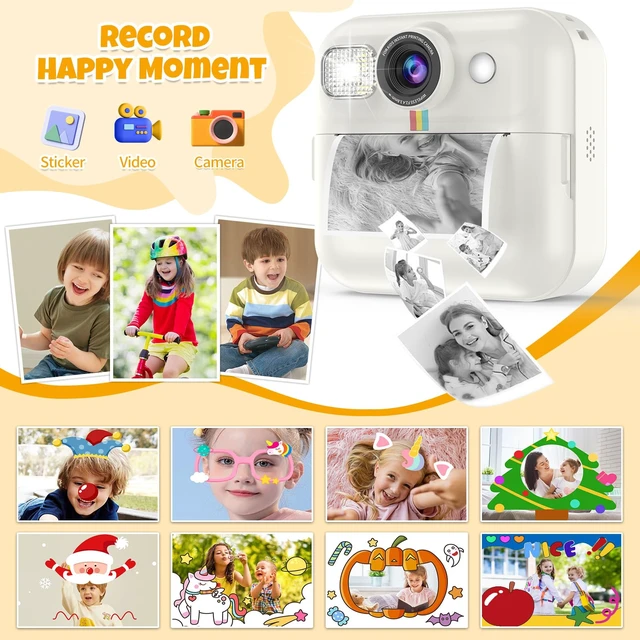 Alt view image 4 of 7 - Kids Camera Instant Print, Toddler Travel Selfie Video Camera Toy for Girls Toddler Camera Toys for Kids with Color Pens, Christmas Birthday Gifts for Girls Age 3 4 5 6 7 8 Year Old