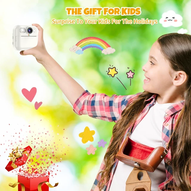 Alt view image 7 of 7 - Kids Camera Instant Print, Toddler Travel Selfie Video Camera Toy for Girls Toddler Camera Toys for Kids with Color Pens, Christmas Birthday Gifts for Girls Age 3 4 5 6 7 8 Year Old