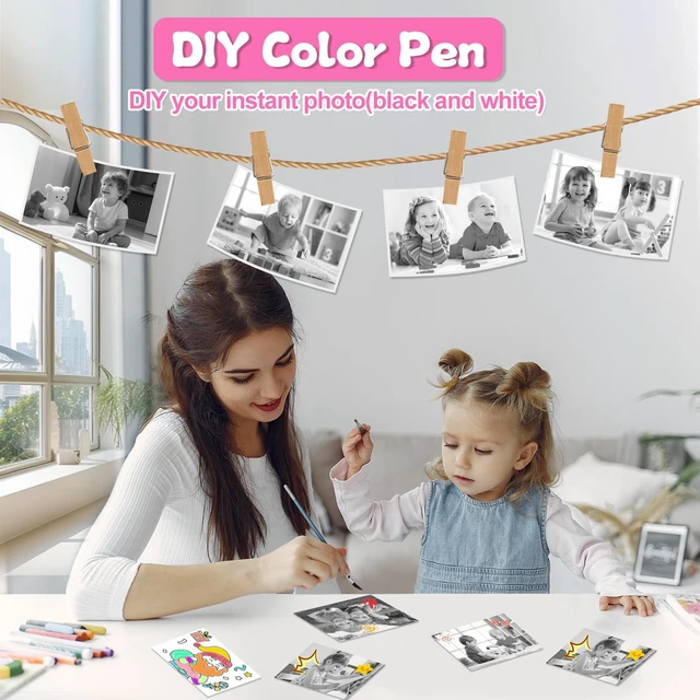 Alt view image 5 of 7 - Kids Camera Instant Print, Toddler Camera Toy Birthday Gifts for Girls 3-10 Instant Print Camera for Kids with 3 Rolls of Photo Paper, Christmas Birthday Gifts for Girls Age 3 4 5 6 7 8 9 10 Year Old