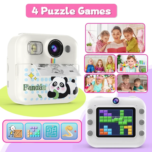 Alt view image 4 of 7 - Kids Camera Instant Print, Toddler Camera Toy Birthday Gifts for Girls 3-10 Instant Print Camera for Kids with 3 Rolls of Photo Paper, Christmas Birthday Gifts for Girls Age 3 4 5 6 7 8 9 10 Year Old