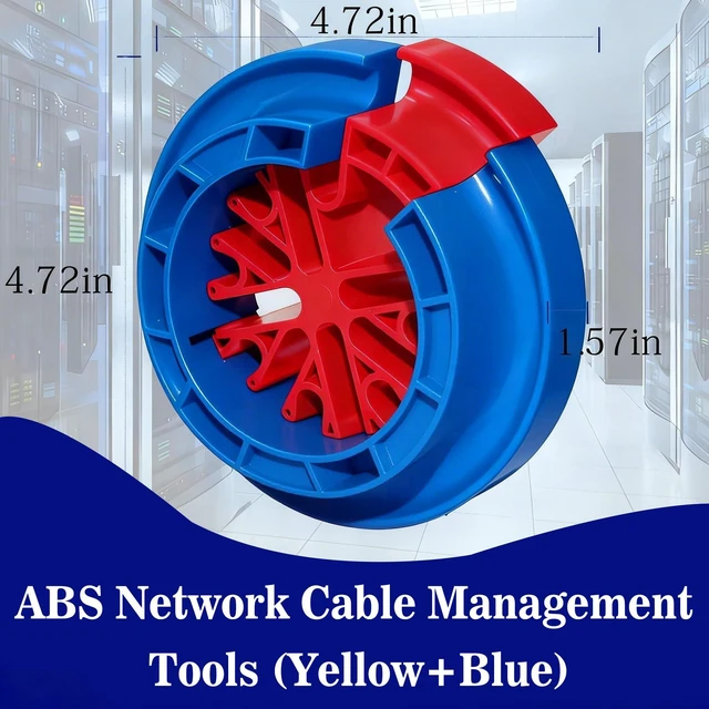 Alt view image 3 of 7 - Wire Comb for Network Ethernet Cable Management Organizer Tool with Cat5 Cat6 Wire Straightener Low Voltage PSU Organizing Tool (2 Pack Blue Red)