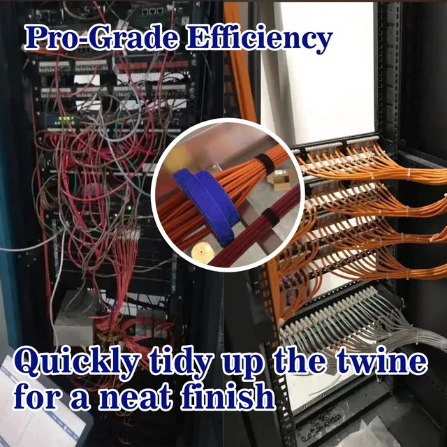 Alt view image 7 of 7 - Wire Comb for Network Ethernet Cable Management Organizer Tool with Cat5 Cat6 Wire Straightener Low Voltage PSU Organizing Tool (2 Pack Blue Red)