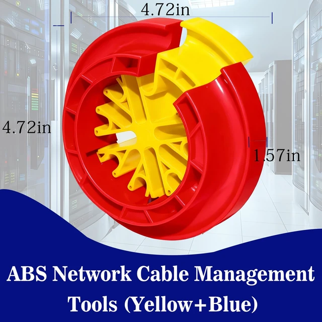 Alt view image 3 of 7 - Wire Comb for Network Ethernet Cable Management Organizer Tool with Cat5 Cat6 Wire Straightener Low Voltage PSU Organizing Tool (2 Pack Red Yellow)