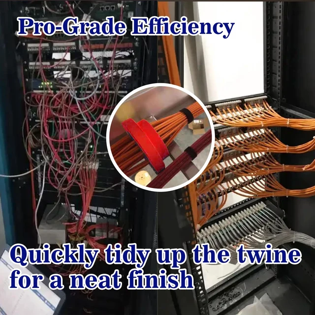 Alt view image 7 of 7 - Wire Comb for Network Ethernet Cable Management Organizer Tool with Cat5 Cat6 Wire Straightener Low Voltage PSU Organizing Tool (2 Pack Red Yellow)