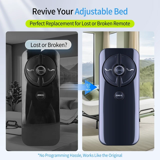 Alt view image 3 of 7 - Replacement Remote Control for Sealy Ease 2.0/3.0/4.0 RF399A RF368B Compatible with Tempurpedic/Ergo Adjustable Bed Base JLDK.30.03.20 Easy Pairing