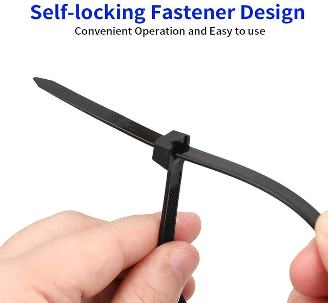 Alt view image 5 of 7 - 100 Pack 16 inch 120 Lbs Tensile Strength Self-Locking Eco-Friendly Nylon Plastic Cable Zip Ties Heavy Duty Black Wire Tie Wraps for Home, Office, Garden, Garage, Workshop (Large, 100pcs)