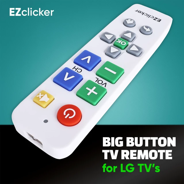 Alt view image 2 of 7 - LG TV Remote Big Button Easy to Use Remote for LG TV Only (Blue) Big Button, Simplified, Great for Seniors (2xAAA Batteries not Included)