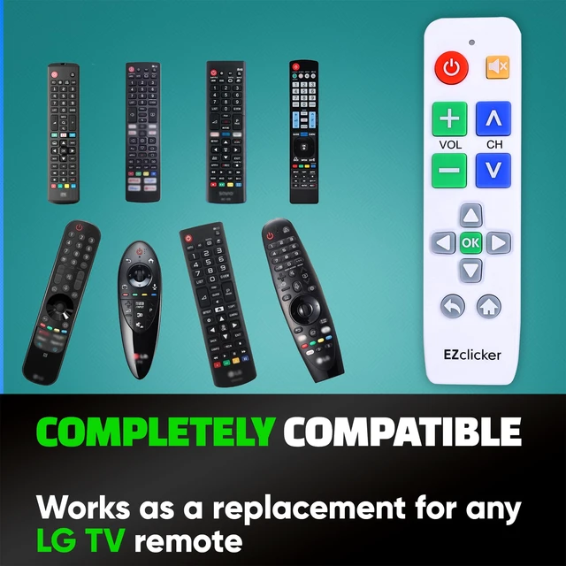 Alt view image 7 of 7 - LG TV Remote Big Button Easy to Use Remote for LG TV Only (Blue) Big Button, Simplified, Great for Seniors (2xAAA Batteries not Included)