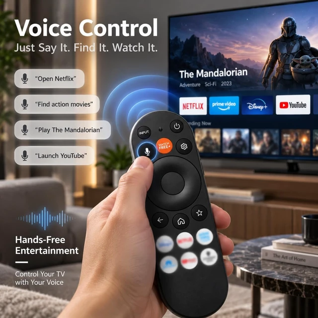Alt view image 4 of 7 - XRT290 Replacement Voice Remote with Protective Case Included for ONN Powered by Vizio TVs