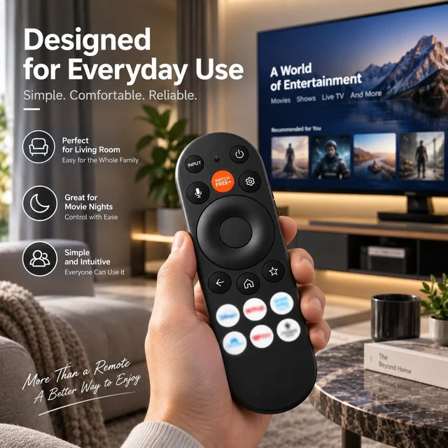 Alt view image 7 of 7 - XRT290 Replacement Voice Remote with Protective Case Included for ONN Powered by Vizio TVs