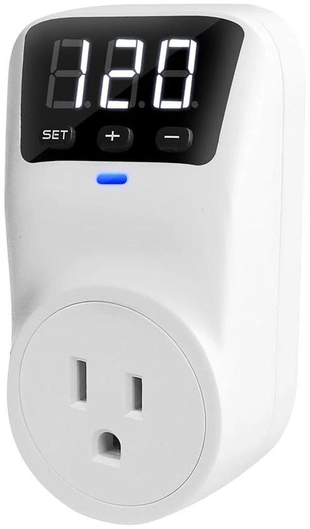 Main image of Appliance Surge Protector Voltage Stabilizer Fireproof UL94V-1 Wall Mount Surge Protectors Outlet for Refrigerator, TV & Heavy, Real-Time Monitoring & Custom Voltage 80V-140V (Standard)