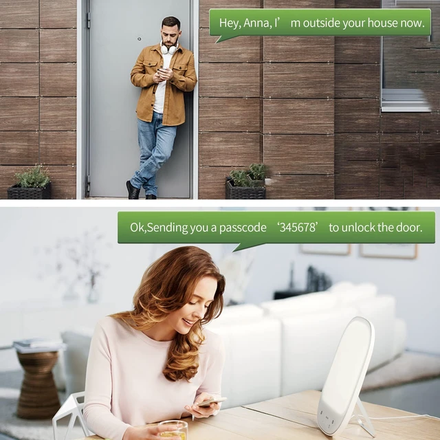 Alt view image 6 of 7 - Smart Door Lock, Heavy Duty 5 in 1 Keyless Entry Door Lock, Full App Control Digital Keypad Lock, Reversible Handle with Fingerprints and Passcodes for Family/Office/Apartment (Aged Bronze)