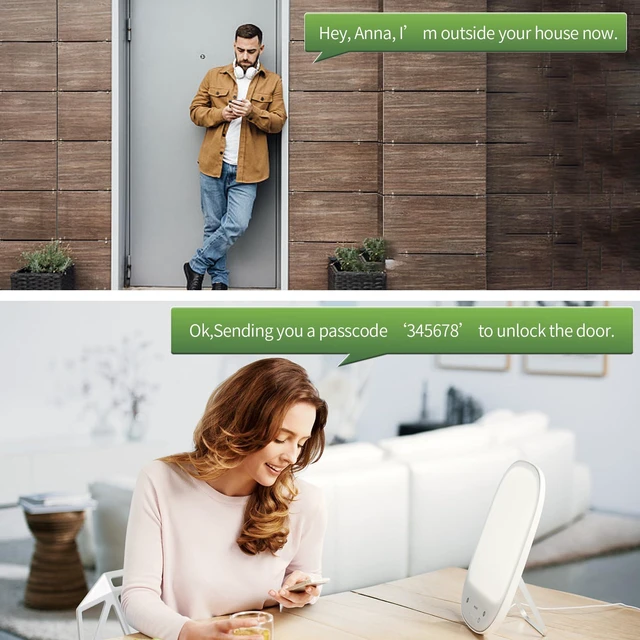 Alt view image 6 of 7 - Smart Door Lock, Heavy Duty 5 in 1 Keyless Entry Door Lock, Full App Digital Keypad Lock, Reversible Handle with Fingerprints and Passcodes for Family/Office/Apartment (Gold)