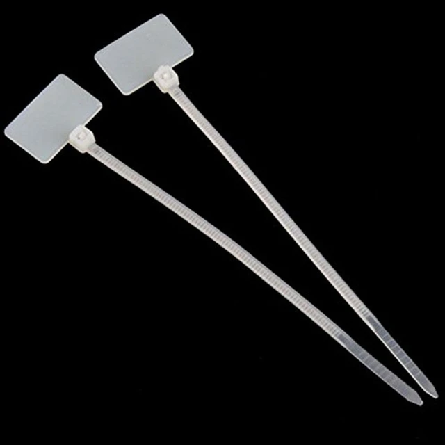 Alt view image 2 of 3 - 1000 Pcs Write on Tags Wire Zip Ties Cable Mark Tags Nylon Power Marking Label (1000pcs)