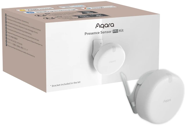 Main image of Presence Sensor FP2 Bracket Set, mmWave Radar Wired Motion Sensor Zone Positioning, Multi-Person & Fall Detection, Supports HomeKit, Alexa, and Home Assistant, 2.4 GHz Wi-Fi Required