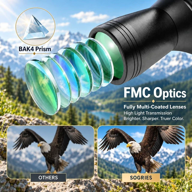 Alt view image 6 of 7 - 10x50 Binoculars for Adults High Powered Waterproof Fogproof IPX7 Compact Binoculars for Bird Watching Travel Cruise Ship Low Light Vision Stargazing Long Range Waterproof Binoculars 10x50