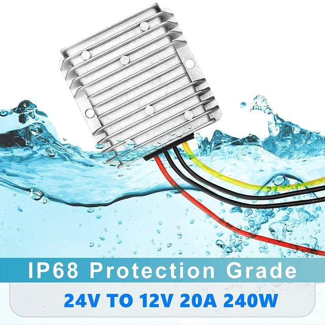 Alt view image 2 of 7 - DC/DC Converter Regulator 24V Step Down to 12V 20A 240W Low Voltage Reducer Buck Transformer Waterproof Golf cart Club car