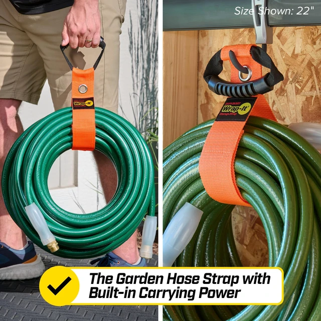 Alt view image 4 of 7 - Easy-Carry Straps - 17 (2-Pack) Blaze Orange with Grommet Extension Cord Hanger Carrying Straps for RV Accessories